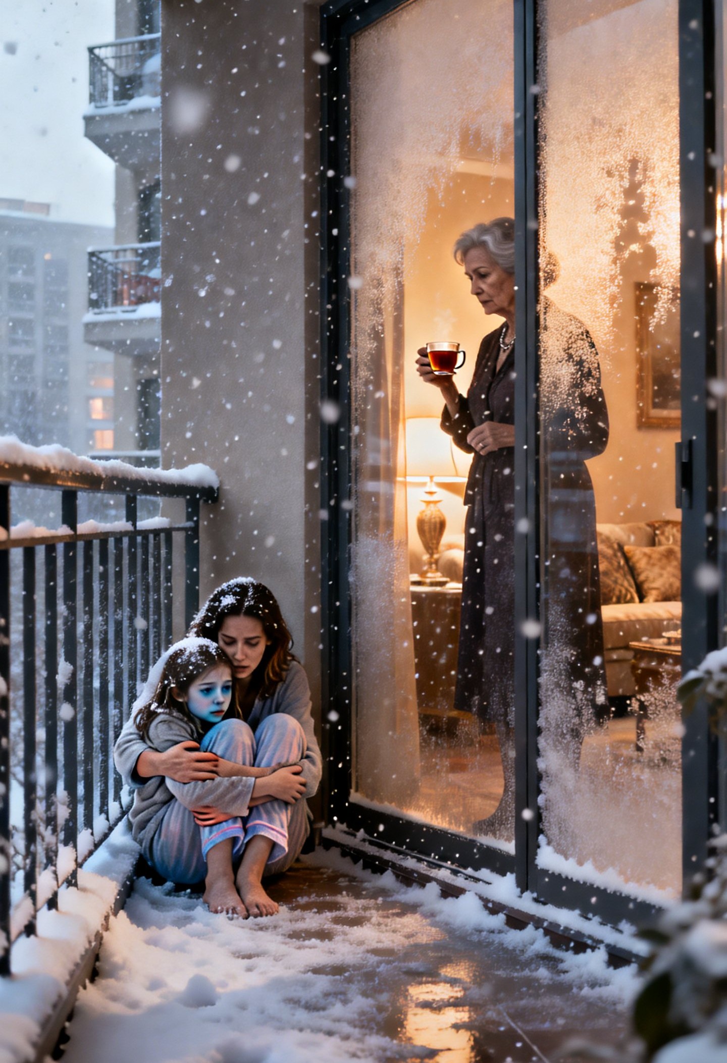My mother-in-law locked me and my eight-year-old daughter on the balcony in zero-degree Fahrenheit weather without proper clothing. “You two should learn some respect,” she said. I didn’t cry. I moved. Forty-five minutes later, someone knocked on the front door, and her life started to unravel.