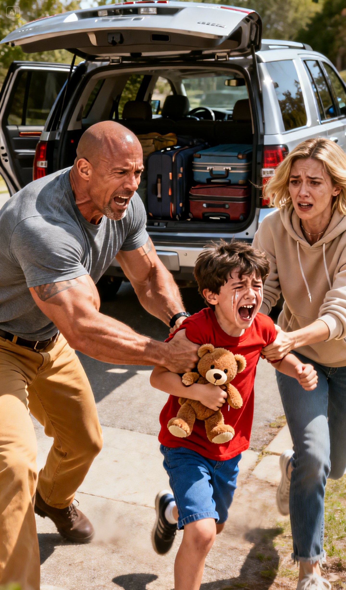 Just ten minutes into our road trip, my husband pulled over and screamed, ‘Get out!’ Then he dragged me and our 4-year-old son onto the side of the highway. I thought he’d lost his mind—until I saw what was missing from the car.