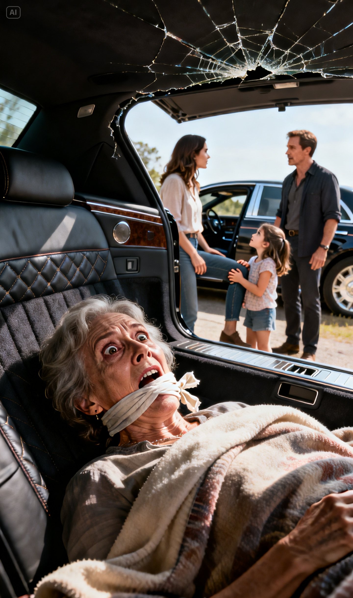 On my son’s wedding morning, our family driver pushed me into the trunk and threw a blanket over me. “What the hell are you doing?!” I yelled. “Ma’am, please hide in here. Don’t say a word. You need to see this—please trust me,” he said. Minutes later, what I saw through the crack left me completely frozen.