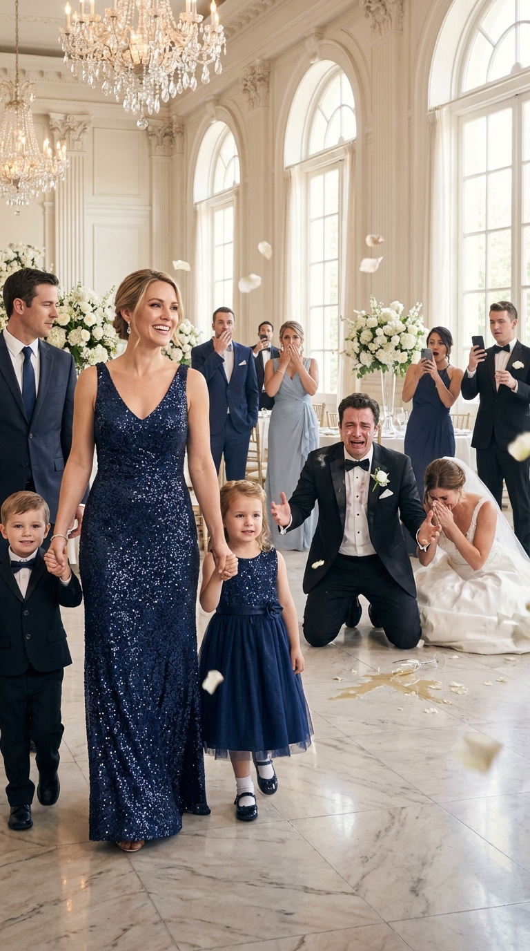 My ex-husband suddenly invited me to his wedding, mocking, “She’s already pregnant—something you could never do.” He expected me to feel small, embarrassed. Instead, I arrived with my billionaire husband and our triplets. He still sneered, assuming I was just a maid—until I revealed the truth about his bride’s unborn baby.