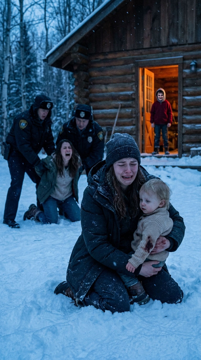 My 6-year-old lay gasping in agony after his older cousin violently shoved him down the stairs. When I grabbed my phone for 911, my mother snatched it. “We are not ruining your nephew’s music career over this,” she snarled. The entire family smirked, leaving my boy to suffer. Cut off by a blizzard in an isolated cabin, they thought I was hopelessly trapped. They didn’t realize that backing a desperate mother into a corner is a fatal mistake…