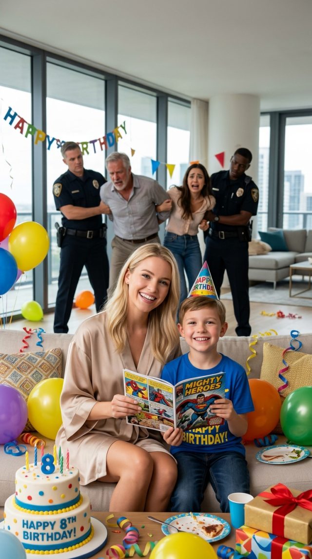 Mom texted, “We can’t make your son’s birthday. Tight month.” I replied, “No worries.” The next evening, I saw photos. Bounce house catering mountains of gifts for my sister’s kids. My son whispered, “They always have money for them.” I didn’t say a word. I just canled this. At 8:47 a.m., my dad was knocking so hard the windows shook.