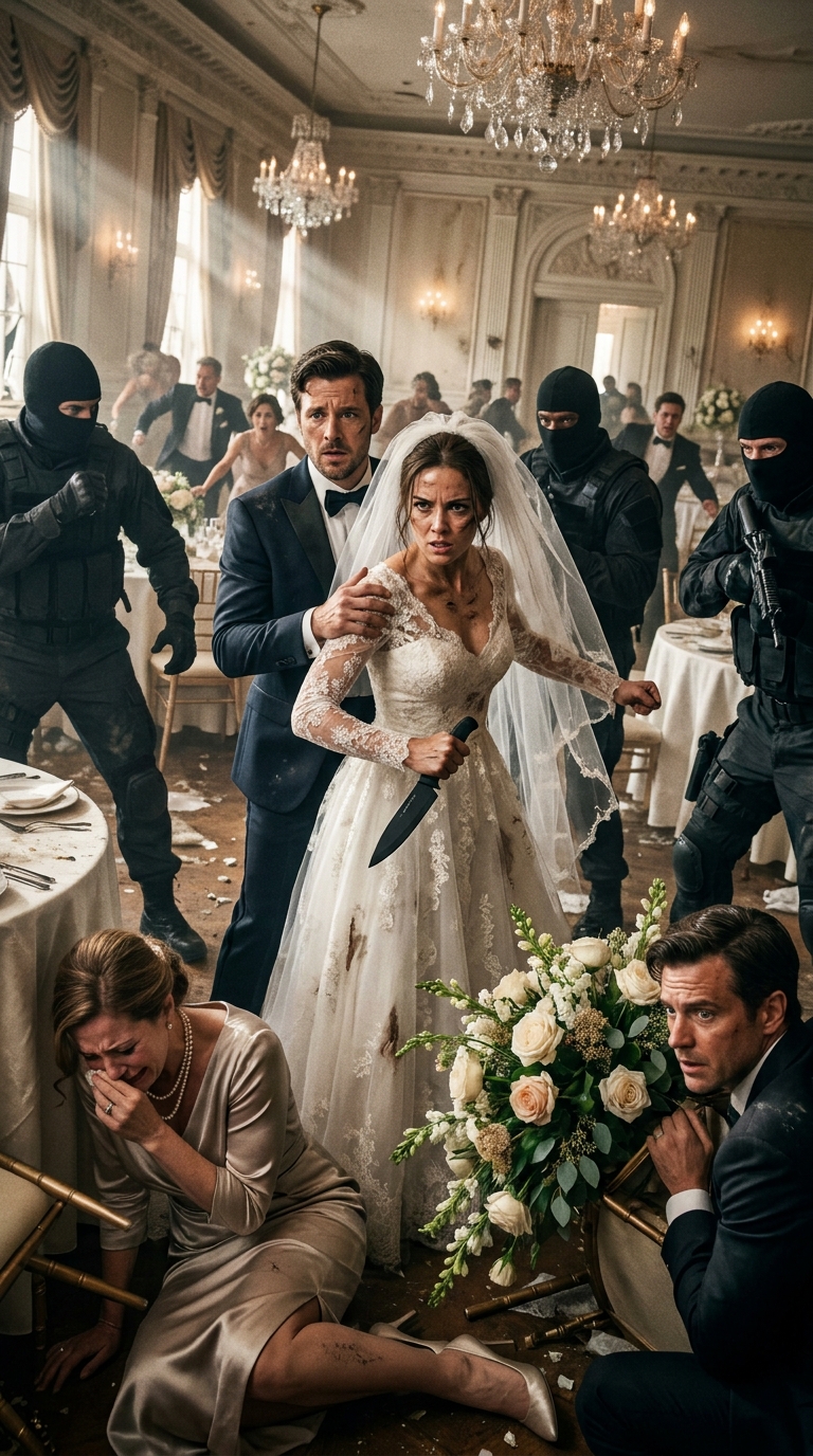 My in-laws spent the entire wedding mocking my ‘lack of pedigree’ and ‘lowly background.’ They wanted a trophy wife, not a ‘nobody.’ Little did they know, I had traded my combat boots for a white gown just to give my husband a quiet life. When the cartel arrived to execute their family at the altar, my mother-in-law screamed at me to get out of the way. I didn’t. I kicked off my heels, neutralized the threat in 30 seconds flat, and told her: ‘This nobody just saved your life. You’re welcome.’