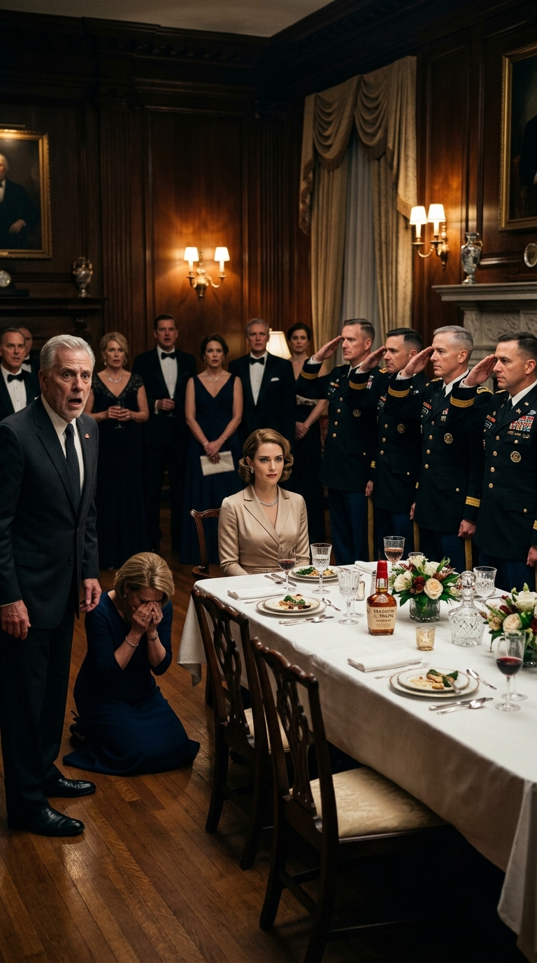 “Ladies don’t get call signs,” my retired Marine stepfather said at my brother’s commissioning dinner, smiling at a room full of officers like he’d just turned me into the joke again, and then I said the two words that made the laughter die so hard you could hear chairs scrape across the floor