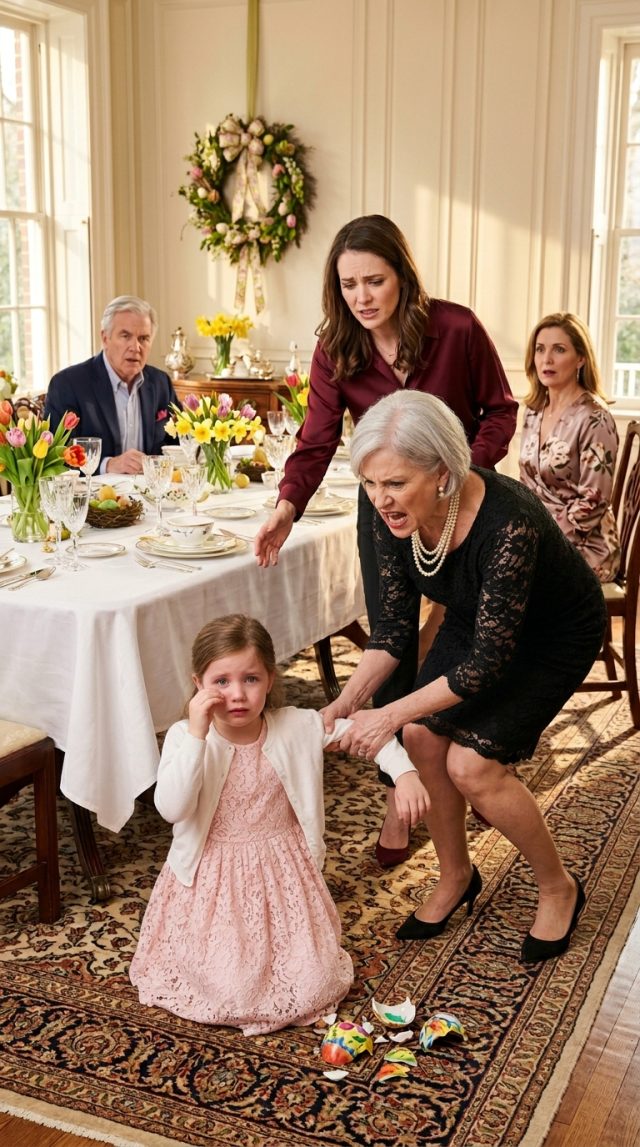 My family and I went to my parents’ house for Easter dinner. My four-year-old daughter excitedly ran to sit at the table. My mother immediately grabbed her hair and kicked her hard, saying, “This is for children – GET OUT!” When I tried to speak up, my older sister said, “GET OUT – DON’T RUIN THE DINNER!” What they didn’t know was that the Easter present hidden in my purse would kick them out of the house permanently.
