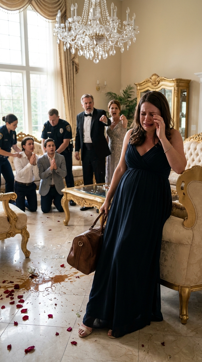 At family dinner, I said “I’m about to give birth” my parents sneered, “Call a cab, we’re busy.” I drove to the ER in agony. A week later, mom knocked: “Let me see the baby.” I replied: “What baby?”