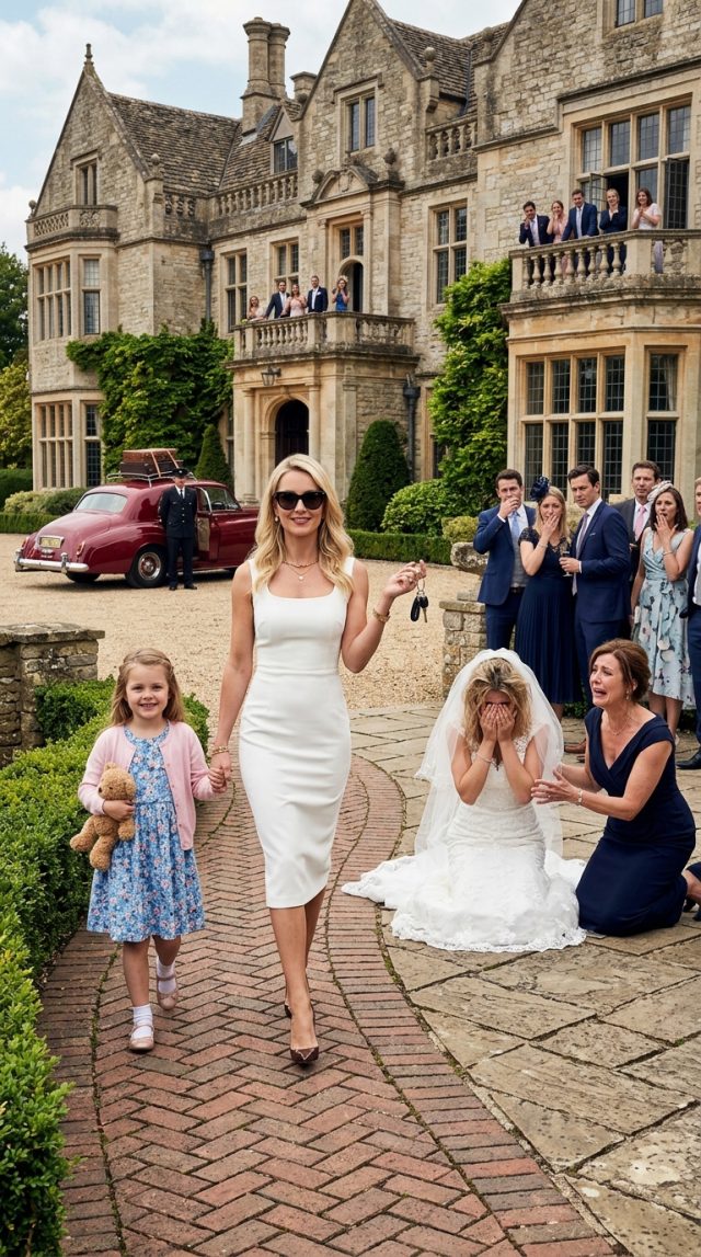 At my sister’s wedding, my stepmother suddenly announced that I was gifting her my $500,000 car. “She’s pregnant—she needs it. A single woman like you can just walk,” she mocked in front of 200 guests. When I refused, she threw me out of the wedding and out of the house. She thought I’d back down… until one hour later, a man walked into the reception—and she started screaming.