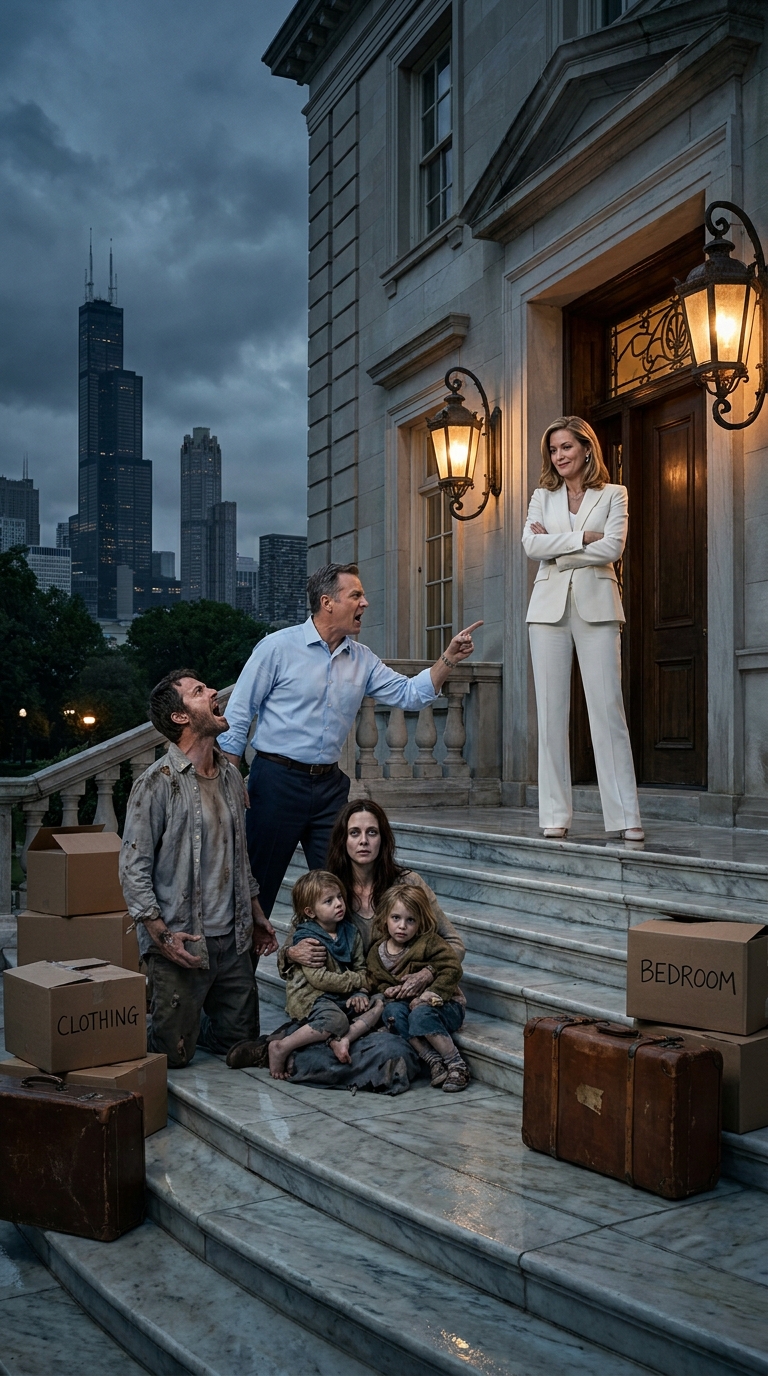 On the second night in the $1B penthouse I had bought in cash, my husband arrived with his bankrupt brother’s family of five, demanding that they move in. When I deadbolted the glass doors, he went feral, threatening to ruin my career. I didn’t get angry. I didn’t cry. I simply made one phone call. Exactly thirty seconds later, what stepped out of the private elevator was far more terrifying than his shattered ego…