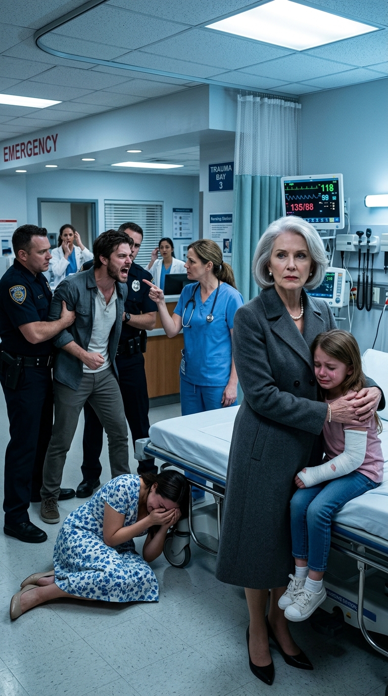 At 3a.m, my granddaughter called me sobbing. “Grandma… I’m at the hospital. My stepfather b//roke my arm… but he told the doctor I fell. Mom chose to believe him.” When I walked in, the surgeon froze. Turned to the staff and said: “Clear the room. Now. I know this woman.” And nothing was ever the same.