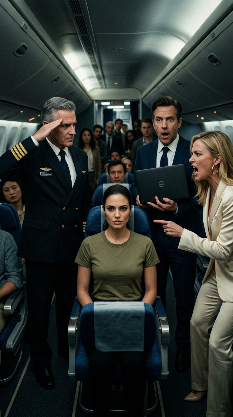 The captain stopped beside my economy seat, and saluted. “General, ma’am.” In one second, the laughter died, my father’s grin vanished, and the family that had mocked me all morning finally realized they had never known who I was. But the real secret wasn’t my rank.