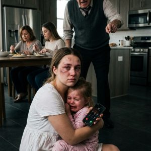 My Dad struck me so hard my lip split open when I brought my daughter home from the ER. “Pay your sister’s rent or get out!” Mom screamed. Dad sneered, “Maybe now you’ll learn your place as the family ATM.” I wiped the blood from my chin. I didn’t cry. They thought they owned me. But they had no idea what I was about to do…