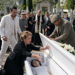My daughter-in-law di:ed while giving birth, but when eight men tried to lift her coffin, they couldn’t move it even an inch.  So I dropped to my knees in the Rocamadour cemetery and screamed for them to open it. Because I had just heard a knock.  A faint one.  Dry.  Coming from inside.