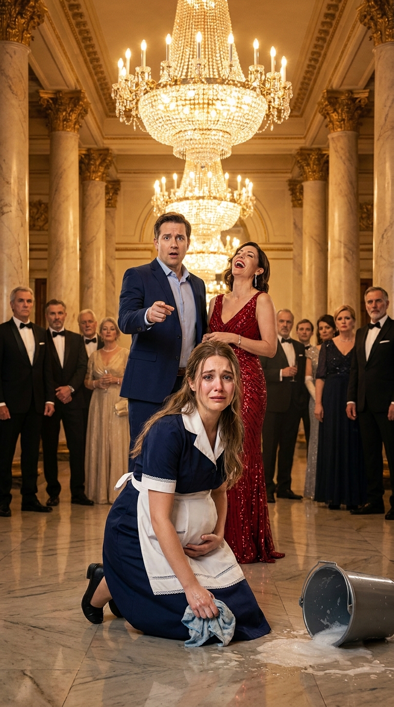 Billionaire Alexander walked into his luxury hotel with his new girlfriend, only to caught his heavily pregant wife who had vanished 7 months ago scrubbing the lobby floor. “Don’t tell me this maid is your ex-wife,” his arrogant girlfriend laughed. Lucy didn’t cry or argue. She calmly stood up, wiped her raw hands, and looked straight into his eyes. In that single look, he discovered a betrayal that destroyed everything…