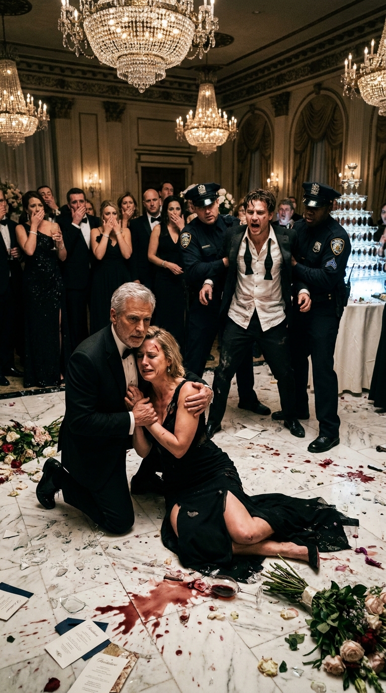 My CEO husband abused and controlled me for years. At his promotion party, I collapsed in front of 200 guests. He played the perfect husband, crying and begging, “Please call 911! I told her not to take those extreme diet pills for tonight!” But as he tried to carry me out, a man stepped forward and said, “Call the police too. She’s not sick… and you are not leaving this room.” What happened next changed my life forever…
