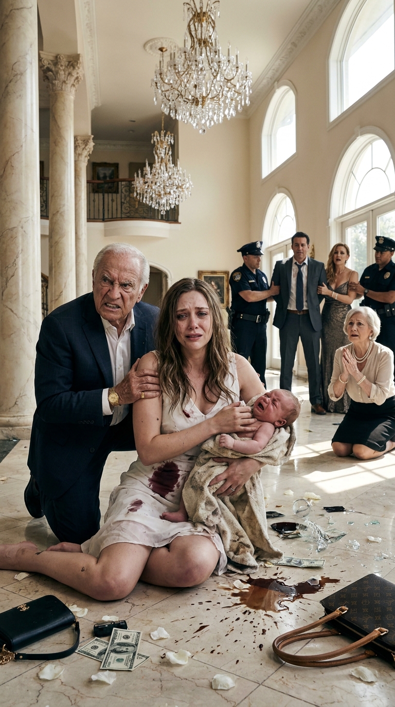 When I hold my newborn in worn-out clothes, my grandfather frowned. “Wasn’t $582,000 a month enough?” He asked. I replied calmly, “i never received a single dollar.” He froze, then immediately picked up his phone and called his lawyers.