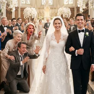 10 minutes before I walked down the aisle, my maid of honor whispered: “Don’t go out there.” I peeked through the door. My entire family was standing at the altar — to stage an intervention. My dad held a microphone. Mom held a letter. Sister held a smirk. What they didn’t know: My husband already knew everything.