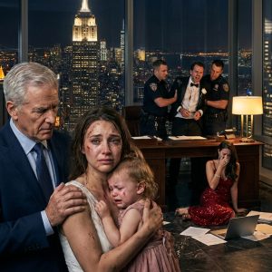 My daughter was left freezing and homeless in an alleyway. Her husband had secretly forged her signature, sold their home, and stolen my granddaughter to live in a luxury penthouse with his mistress. I didn’t scream or break down. I took my shattered daughter home, made one phone call, and drove to his high-rise building the next morning. When he confidently opened his penthouse door, what I had waiting for him would ensure he never saw sunlight as a free man again…