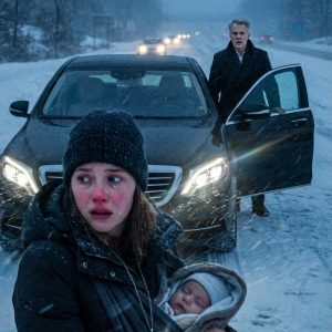 “Get out and take that child with you!” — My husband threw me out of the car into the cold rain. His car sped away into the rain. I trembled as I held my newborn baby tightly in despair. Just then, a BMW stopped in front of me. A man stepped out… Before I could even react, he looked at me, his voice choked with emotion: “I’ve been looking for you for 20 years…”
