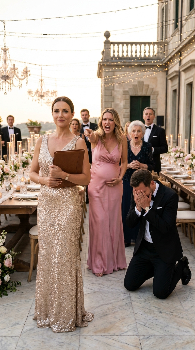 My husband threw a secret party for his pregnant assistant after stealing my entire $50M company. “She already signed the papers,” he smirked to his mother. “She’ll be begging on her knees by tomorrow.” Standing behind the door, I didn’t cry. I didn’t scream. I just quietly walked back to my car and made three phone calls. They thought they had buried me alive… having no idea they just handed me the shovel to dig their graves.