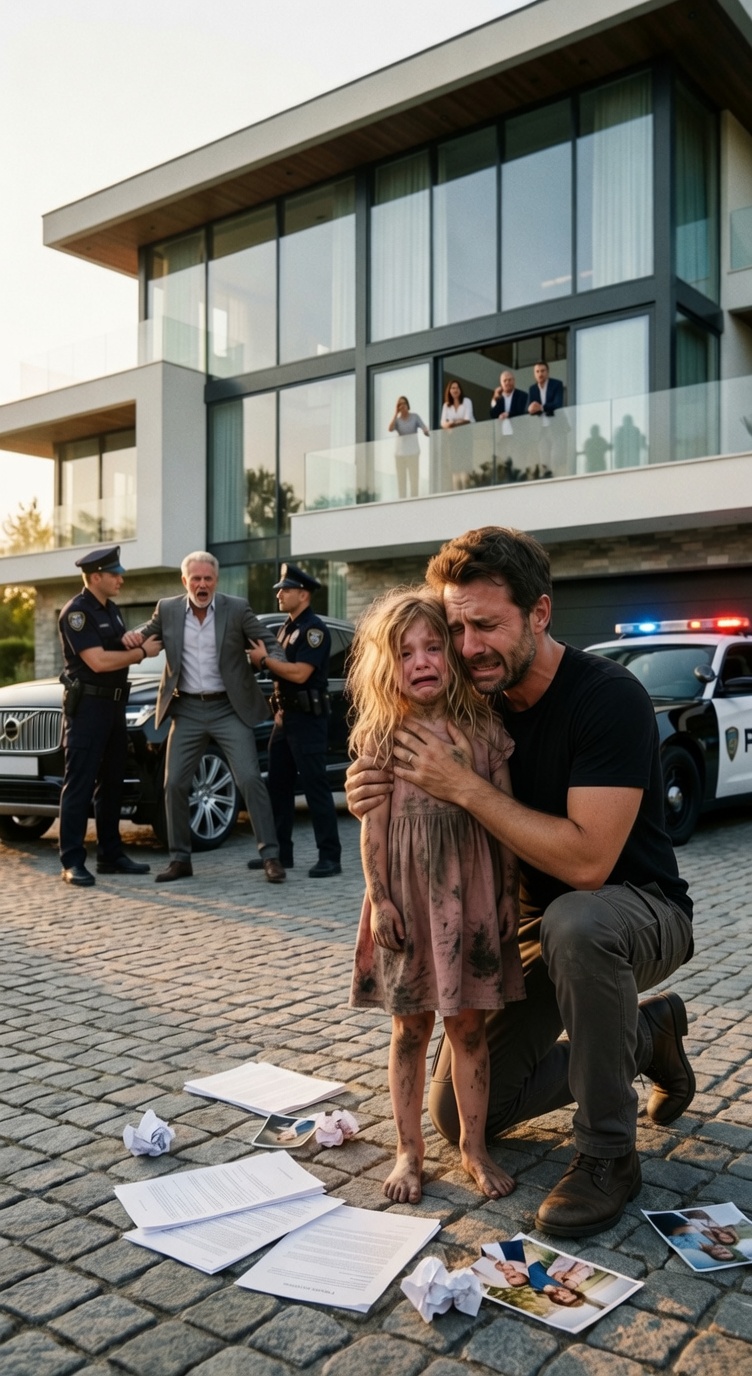 My 5-year-old daughter ran 3 miles barefoot in the freezing dark to escape her grandfather and her mother. I was thousands of miles away on a journalism assignment when her principal called at 2 AM. “She’s here. Her feet are bleeding. She won’t speak. She just keeps writing ‘Grandpa hurt me’…” I called my wife. Voicemail. I called my father-in-law. “I will not have police at my gates over a lying brat,” he sneered. 7 hours later, I rushed into her ER room to know a even worse secret about my in-law family…