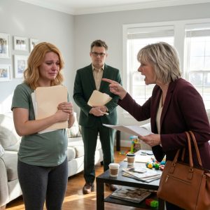 My husband d:ied on a job site. My mother-in-law moved into my house and handed me a clinic card. She forged paperwork to take everything, then told me to get rid of my baby. But my attorney told her, “She owns all of it. Get out now.”…