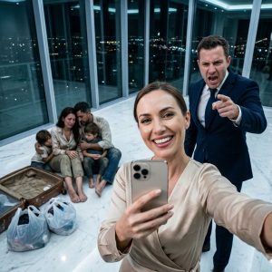 On night two in the $1B penthouse I bought in cash, my husband arrived with his bankrupt brother’s family of 5, demanding they move in. When I deadbolted the glass doors, he went feral, threatening to destroy my career. I didn’t get angry. I didn’t cry. I simply made one phone call. Exactly 30 seconds later, what stepped out of the private elevator was far more terrifying than his shattered ego…