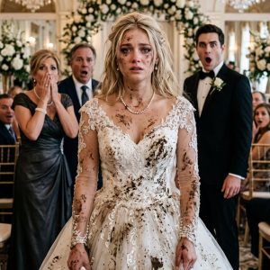 My mother-in-law poured something filthy over my wedding dress and left a note: “Know your place.” In front of 200 guests, I put it on anyway, took my father’s arm, and walked down the aisle without shedding a tear. When my groom coldly squeezed my waist and ordered me to smile and sign his fraudulent liability papers, he had no idea I was about to cancel his offshore wire transfer and send his felonies to every phone in the room.