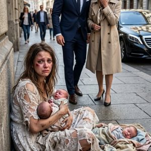 I built a billion-dollar empire, but a walk in Central Park shattered my reality. I found the woman I abandoned 5 years ago sleeping on a freezing bench—clutching three babies. They had knuckle dimples exactly like mine. My wealthy mother stood beside me, pale with terror. But when my ex woke up, trembling, and handed me a worn envelope. I realized this isn’t the worst part.