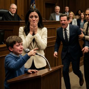 My husband claimed I destroyed his business in court – until my little son suddenly whispered, “The person who framed you is here.”
