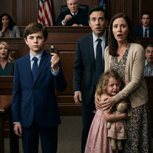 My billionaire ex-husband sneered in court, boasting he’d win custody because I was a “poor diner waitress.” The judge agreed, asking my 9-year-old son to choose. My ex expected him to beg for the mansion. Instead, my son pulled out a broken cell phone and revealed what no one dared to say…
