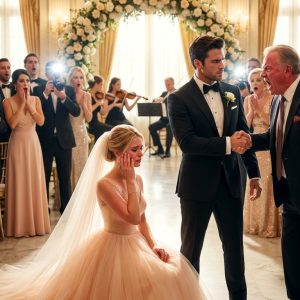 My family forced me to marry the city’s most feared, cold-hearted tycoon to clear their bankruptcy. At our rehearsal dinner, my father raised his hand to slap me because I refused to sign over my mother’s last antique store to my lazy brother. I closed my eyes, bracing for the hit I had endured my whole life. But the slap never came. My “cold, heartless” future husband had caught my father’s wrist in mid-air, his grip strong enough to snap the bone. He gently pulled me behind his broad back and glared at my family. What happened next….