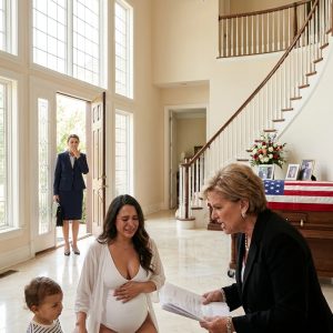 “Your daughter can wait outside — this dinner is for our kids,” my fiancée’s mom said, blocking the door while her grandchildren ran inside with gift bags. I didn’t argue. I just handed her an envelope. “For you. Open it later.” And when she did, at 11:47 PM… 79 missed calls flooded my phone.