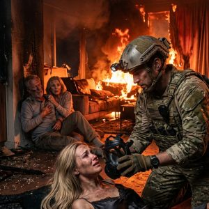 My sister told our parents I was expelled from the Air Force Academy for insubordination—a lie that made them cut me off entirely for 6 years. They missed my commissioning and my promotion to commander of an elite Pararescue unit. Last week, a massive five-alarm fire tore through the high-rise where my family was trapped. The flames were closing in, the oxygen was gone, and the ceiling was beginning to cave in. Just as they closed their eyes, ready to surrender to the smoke, a specialized rescue operator in full tactical gear smashed through the burning wreckage of their window. When I pulled off my respirator mask to strap it onto my gasping sister’s face, my mom clutched dad’s arm so tightly it left bruises.