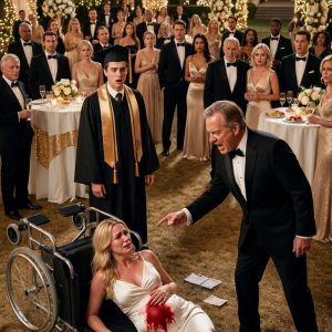 At my brother’s graduation party, my dad demanded that I sign over my $450,000 house to my brother. I refused. Furious, he flipped my wheelchair while I was 8 months pregnant. My belly hit the floor so hard that I screamed… Then my water broke. As I cried in pain, I looked them in the eye and said, “You’ll regret this.” Only minutes later, the sirens arrived…