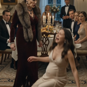 My MIL slapped me on Thanksgiving, forcing me to eat on the floor… until 5 black SUVs pulled up, and the name they whispered silenced her.