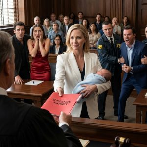 I walked into divorce court holding my newborn son and a red folder. My husband and his lawyer smirked, thinking I was completely defeated. “She’s unstable. Take the baby from her,” he sneered, thinking the folder in my trembling hand was a desperate plea for spousal support. I didn’t cry. I placed it before the judge. “Your Honor, this baby isn’t the reason I’m asking for protection. He is the proof.” My husband’s face went dead white. Because inside that folder wasn’t a diary. It was his absolute destruction..