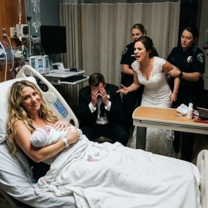 Two hours after my ex-husband said “I do,” he walked into my hospital room with his bride still wearing her wedding dress. I had just given birth. He wasn’t there to meet our daughter. He was there to make me sign an NDA. But ten minutes later, his face went pale, his new bride looked terrified, and neither of them was prepared for what came next…