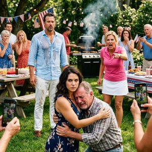 Right in the middle of our 4th of July BBQ, my wife paraded her younger lover through the crowd. “I’m done settling for a pathetic, broke half-man like you,” she spat at me. “This is my daughter’s true biological father, and this is our house now.” Before I could process the humiliation, our 25-year-old daughter stepped up and threw her cold beer right in the man’s face. What she said next silenced the entire party…