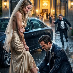 After my fiancé canceled our wedding to go back to his ex, his mother kicked me out of their mansion in the pouring rain, forcing me to leave my comfortable shoes behind. “Walk home in those heels, Cinderella,” she mocked. I walked for two miles, my feet bleeding, refusing to call them for help. Suddenly, a sleek black umbrella shielded me from the rain. I looked up to see Arthur, the feared mafia boss and my ex’s biggest rival. He didn’t say a word. He just dropped to one knee in a puddle, gently took off my ruined heels, and slipped a pair of soft, perfectly sized pink slippers onto my feet. “I told him he didn’t deserve you,” he murmured, wrapping his dry, warm coat around my shivering shoulders. “Let’s go home, my queen. I just bought their mansion. We can demolish it tomorrow.”