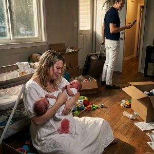 My husband screamed that our one-month-old twins were driving him crazy, then flew to Europe with his friends for a month and left me alone. But when he finally came home and opened the front door, what he saw made him freeze in horror: “No. No way. This can’t be happening.”
