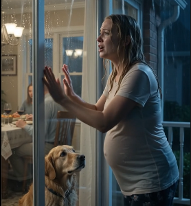 My husband locked me, an eight-month pregnant woman, outside in the rain to “teach me a lesson” while he laughed and ate dessert inside. He thought my family were “poor working-class people”—until the ground started shaking, and my father’s convoy of multi-ton trucks crushed his gate and flattened his life.