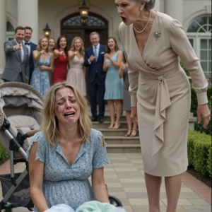 The Cruel Mother-In-Law Kicked Over The Young Widow’s Baby Stroller And Threw Her Suitcases Into The Street… But When The Military Convoy Suddenly Blocked The Driveway With The Fallen Soldier’s Final Letter, The Arrogant Woman Realized She Owned Absolutely Nothing.