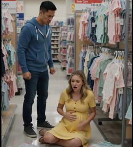 “A Cruel Husband Shoved His Pregnant Wife Into A Metal Clothing Rack Over A $36 Baby Outfit Because His Mother Needed The Money… But When A Powerful Hospital Director Saw The Name On Her Dropped ID Card, He Immediately Ordered Every Door Locked.
