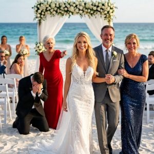 At my luxury wedding, my parents were shoved onto cheap folding chairs by the kitchen doors. Minutes before the ceremony, I found out my mother-in-law had manipulated my blue-collar dad into emptying his entire life savings to pay for the venue. She told her elite friends she was “sponsoring” us. When I confronted my groom, he knew. He just didn’t care. So, I walked down the aisle, grabbed the microphone, and made sure all 200 guests witnessed my in-laws’ destruction.