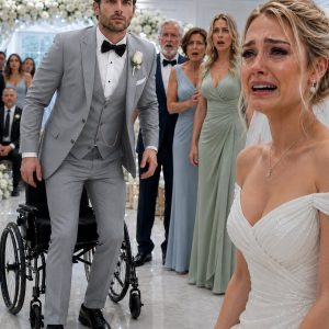 My parents and sister burst out laughing at my wedding. “Of course, only a disabled person would marry a failure like him,” my father scoffed. I bowed my head while the guests looked uncomfortable. Then the groom locked the wheelchair brakes, stood up straight, and revealed a sh0cking truth that sent all three of them leaving my wedding bankrupt, humiliated, and begging for forgiveness.