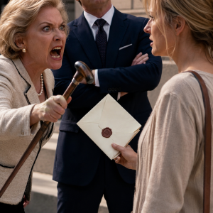 Right after our divorce hearing, my mother-in-law stopped me at the door. “Don’t ever set foot in my house again. Get out!” I smiled. “Actually… I already sold this house. And I just fired your son as CEO.”