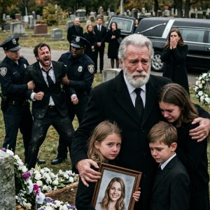 At my daughter’s funeral, my son-in-law pointed at his daughters and announced, “They’re going into foster care. I deserve a fresh start with my new fiancée.” More than 200 mourners stood frozen in silence. He had no idea the girls had already hidden their mother’s notebook, secret recordings, and one final envelope that would destroy his wedding before he ever reached the altar.