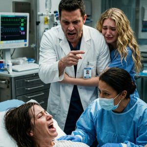 I was in labor with a 10-pound baby, but my cruel doctor husband refused a c-section and forced me to deliver naturally, believing I had mistreated his female intern. When it was over, he entered the delivery room, panicked, and collapsed…