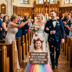 My parents refused to attend my wedding because my fiancée was a single mom. My dad said she would “ruin my life.” But when her 6-year-old daughter walked down the aisle holding a sign, the entire room broke down crying. A guest filmed it, and 48 hours later, it reached 11 million views.