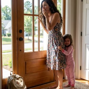 My husband had just left for a business trip when my six-year-old daughter whispered, ‘Mommy… we have to run. Now.’ I asked her, ‘What? Why?’. She was trembling as she said, ‘There’s no time. We have to get out of the house right now.’ I grabbed our bags and reached for the door… and that’s when it happened.
